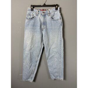 Vintage 90s Levi's SILVERTAB Womens Size 9/10 Short Loose Fit Blue Denim Jeans